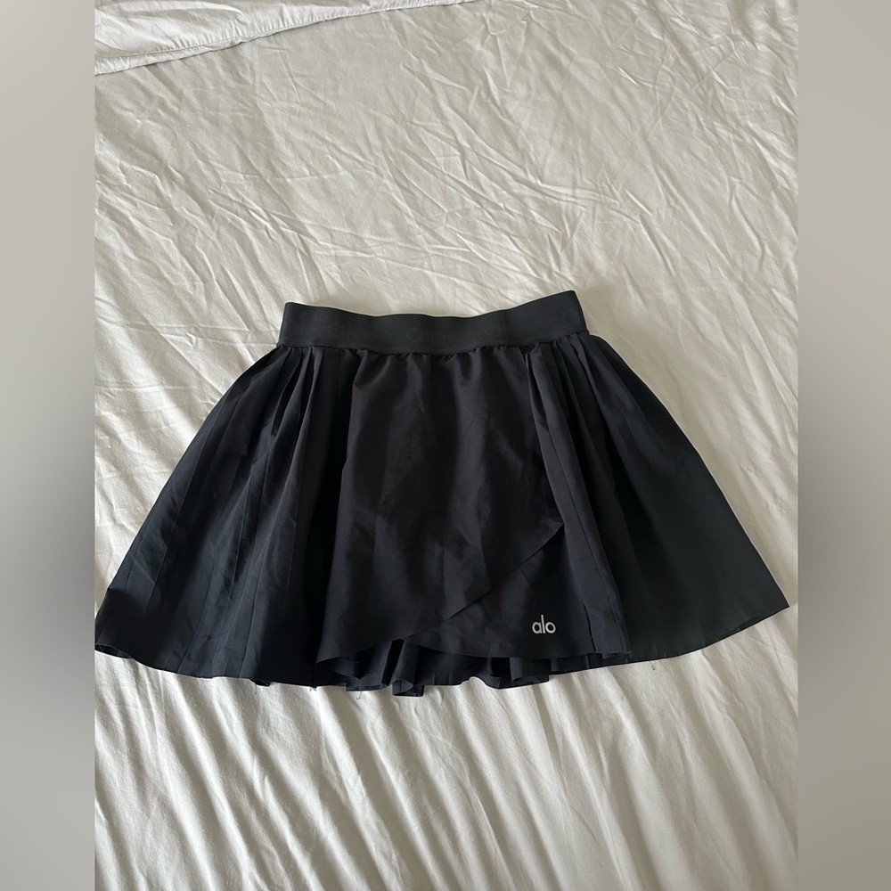 Alo Yoga Black Tennis Skirt